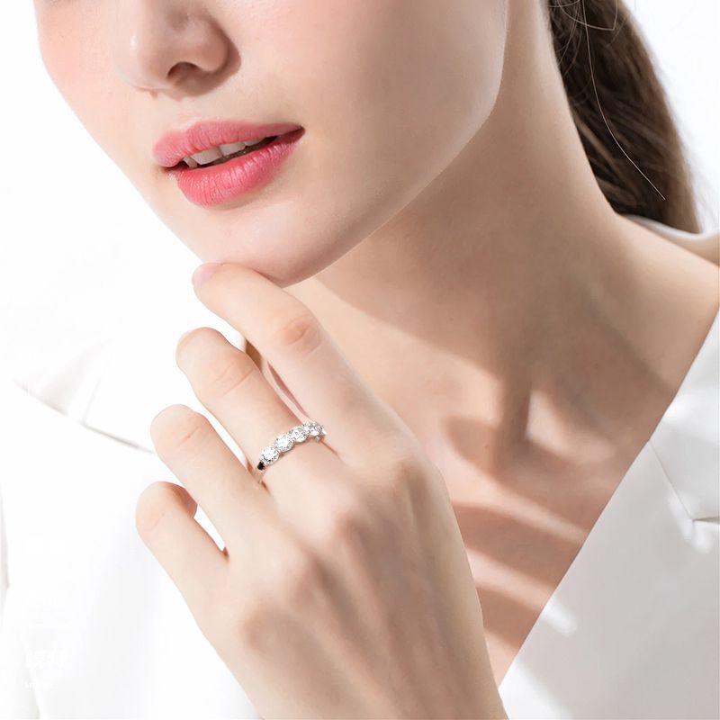 Women's Live Broadcast Design Moissanite Light Luxury Rings