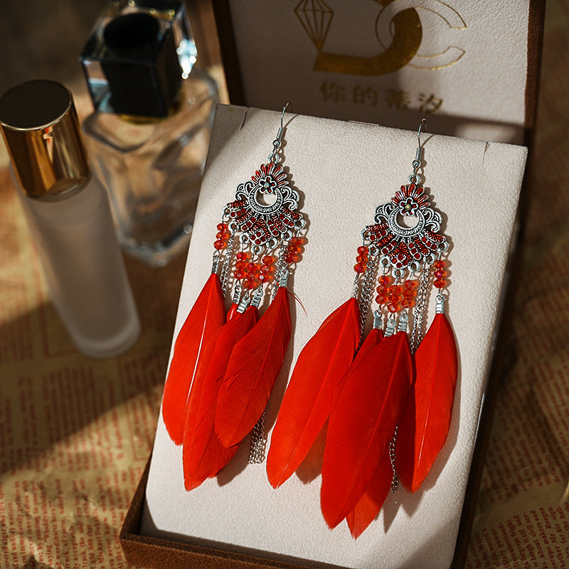 Full Diamond Fan-shaped Feather Creative Your Rings