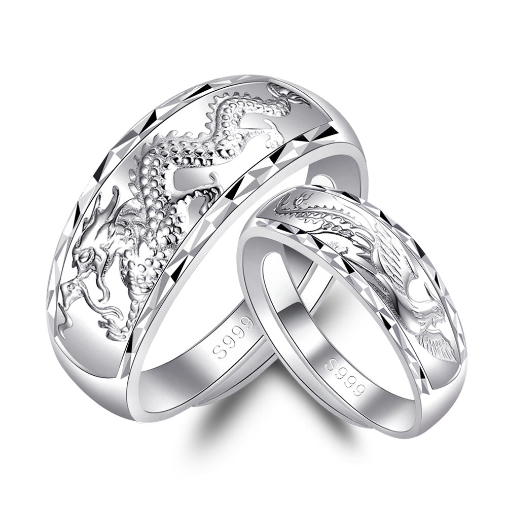 Heritage Prosperity Brought The Dragon Phoenix Couple Wedding Rings