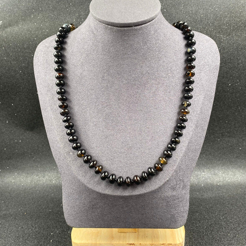 Crystal Agate Colorful Hollow Bead Abacus Necklaces