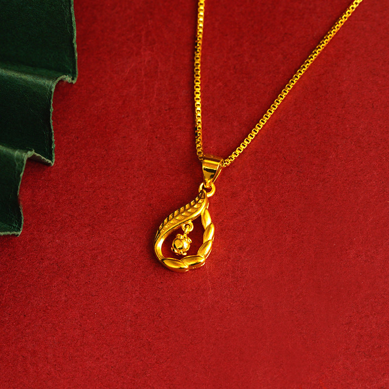 Bow Simulation Brass Decoration Vietnam Alluvial Gold Pendants