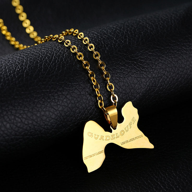 Women's & Men's National Fashion Stainless Steel French Guadeloupe Pendants