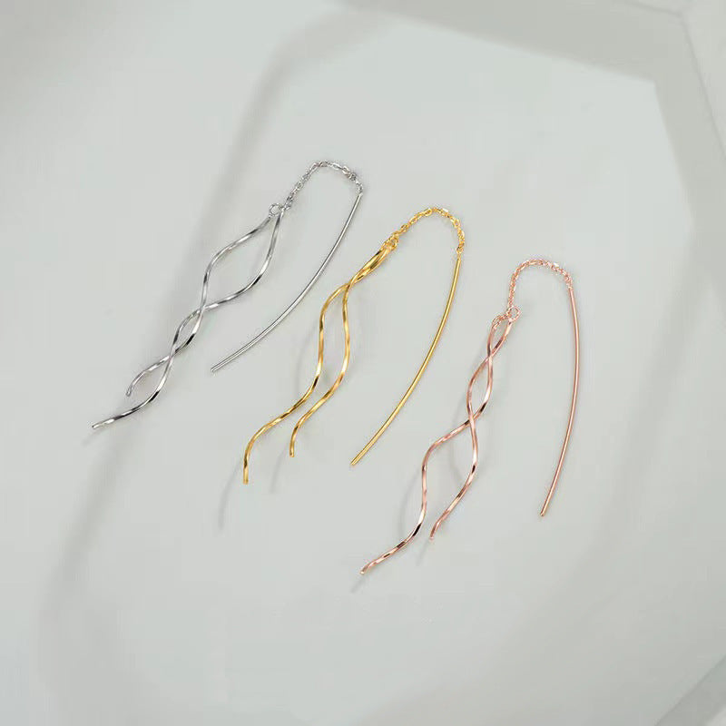 Women's Long Temperamental Tassels Suitable For Round Earrings