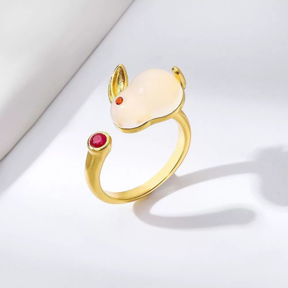Open Hollow Zircon Butterfly Love Heart-shaped Rings