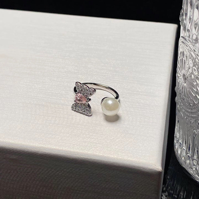Painting Niche Butterfly Series Drip Open Rings