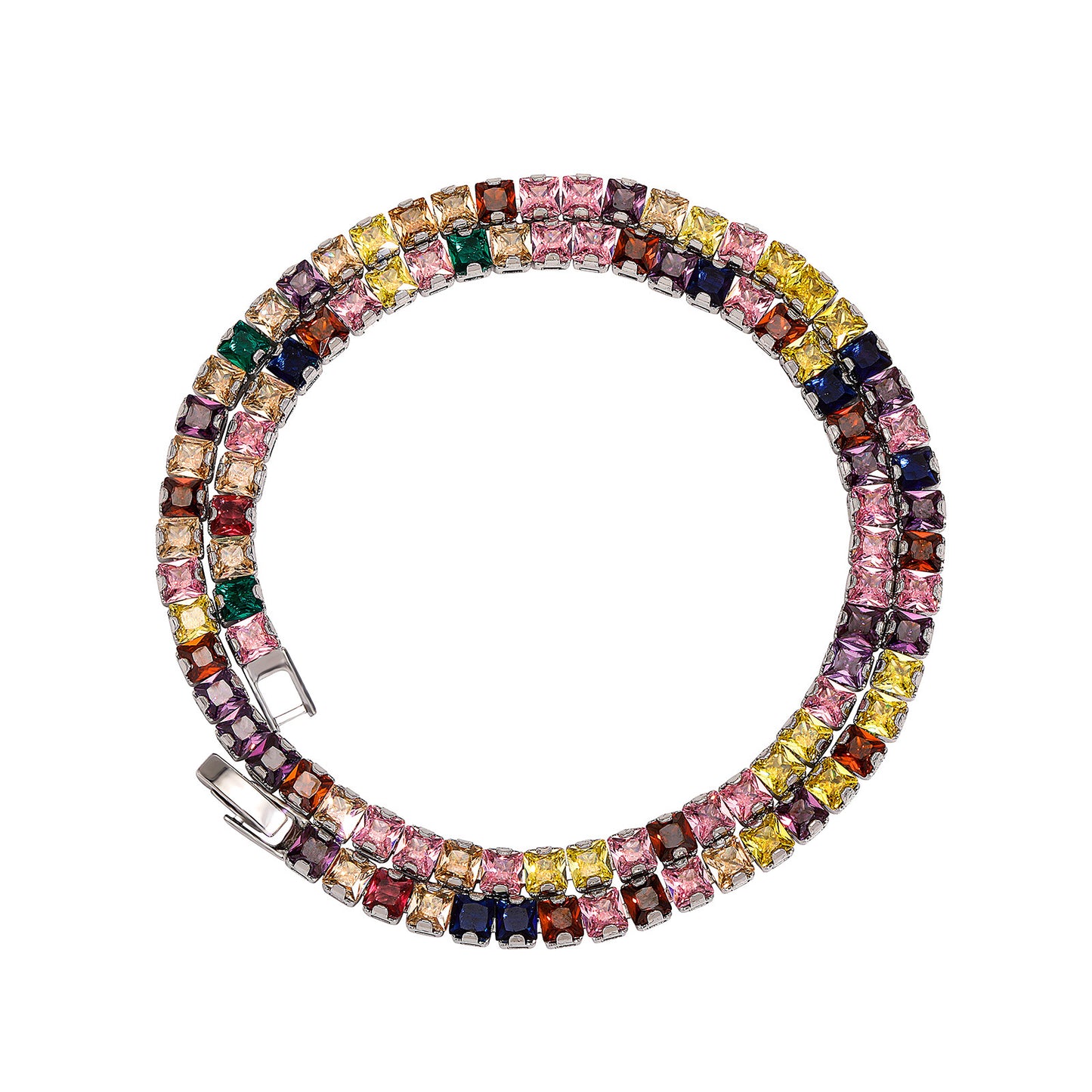 Hip Hop Gang Drill Zircon Tennis Necklaces