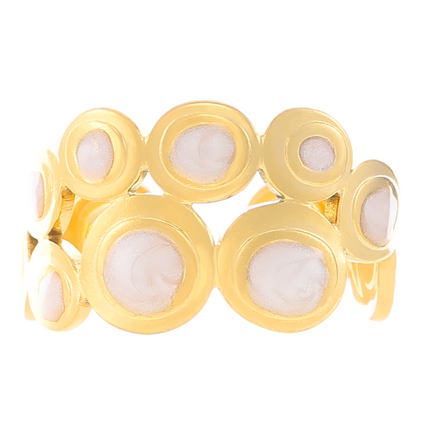 Advanced Exaggerated Stainless Steel Female Flower Rings