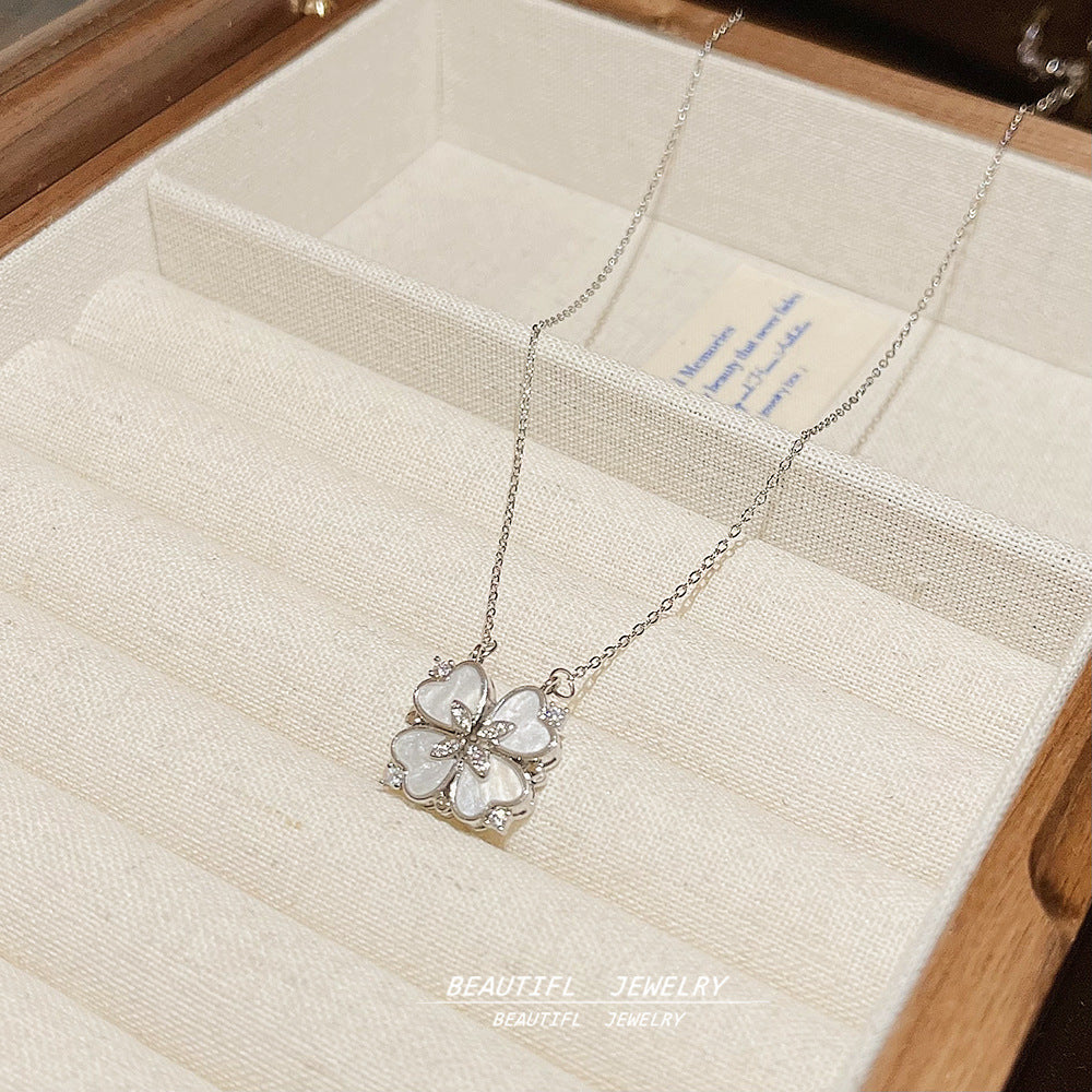 Women's Bow Zircon Clavicle Chain Titanium Steel Necklaces
