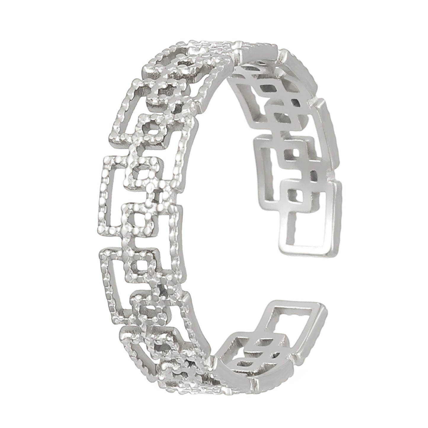 Advanced Exaggerated Stainless Steel Female Flower Rings