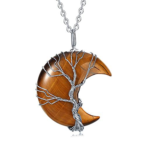 Amethyst Moon Tree Of Life Handmade Necklaces