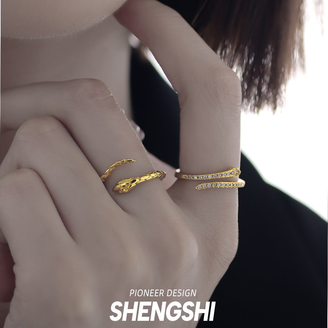 Snake Niche Advanced Light Luxury Personality Rings