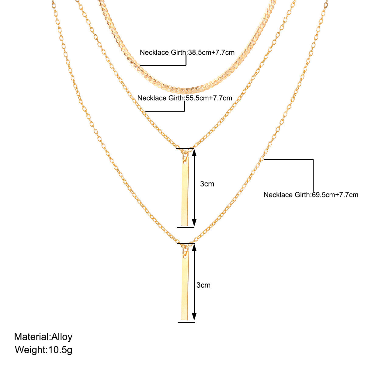 Women's Retro Affordable Luxury Niche Chain Set Simple Necklaces