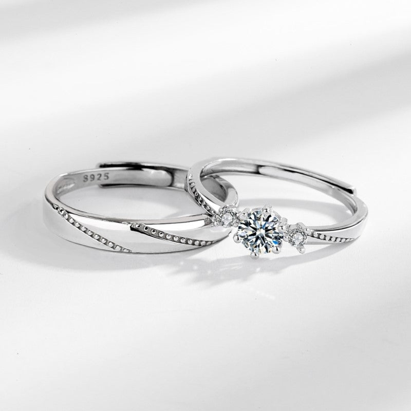 Women's & Men's Couple At First Sight Niche High Rings