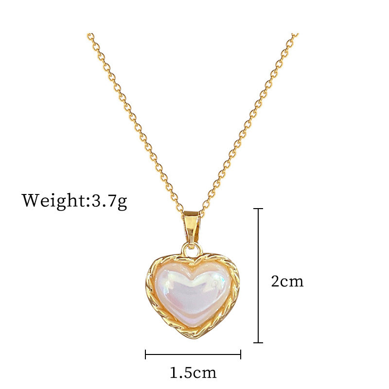 Steel Light Luxury Full Diamond Design Temperament Necklaces
