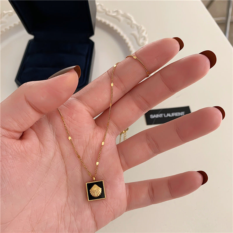 Women's Butterfly Bead Love Plane Rose Letter Square Necklaces