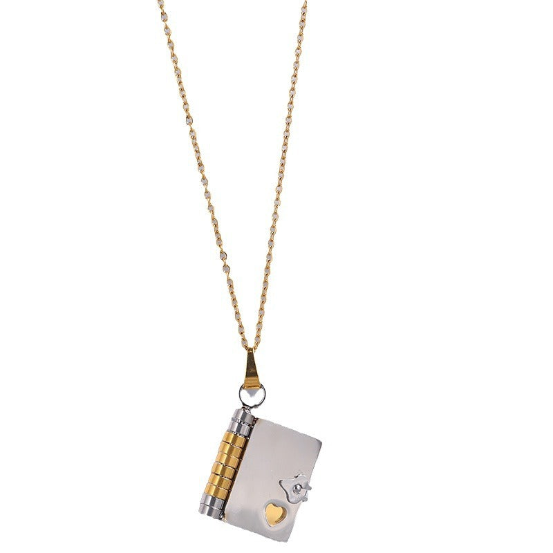 Titanium Steel Love Letter Open Couple Necklaces