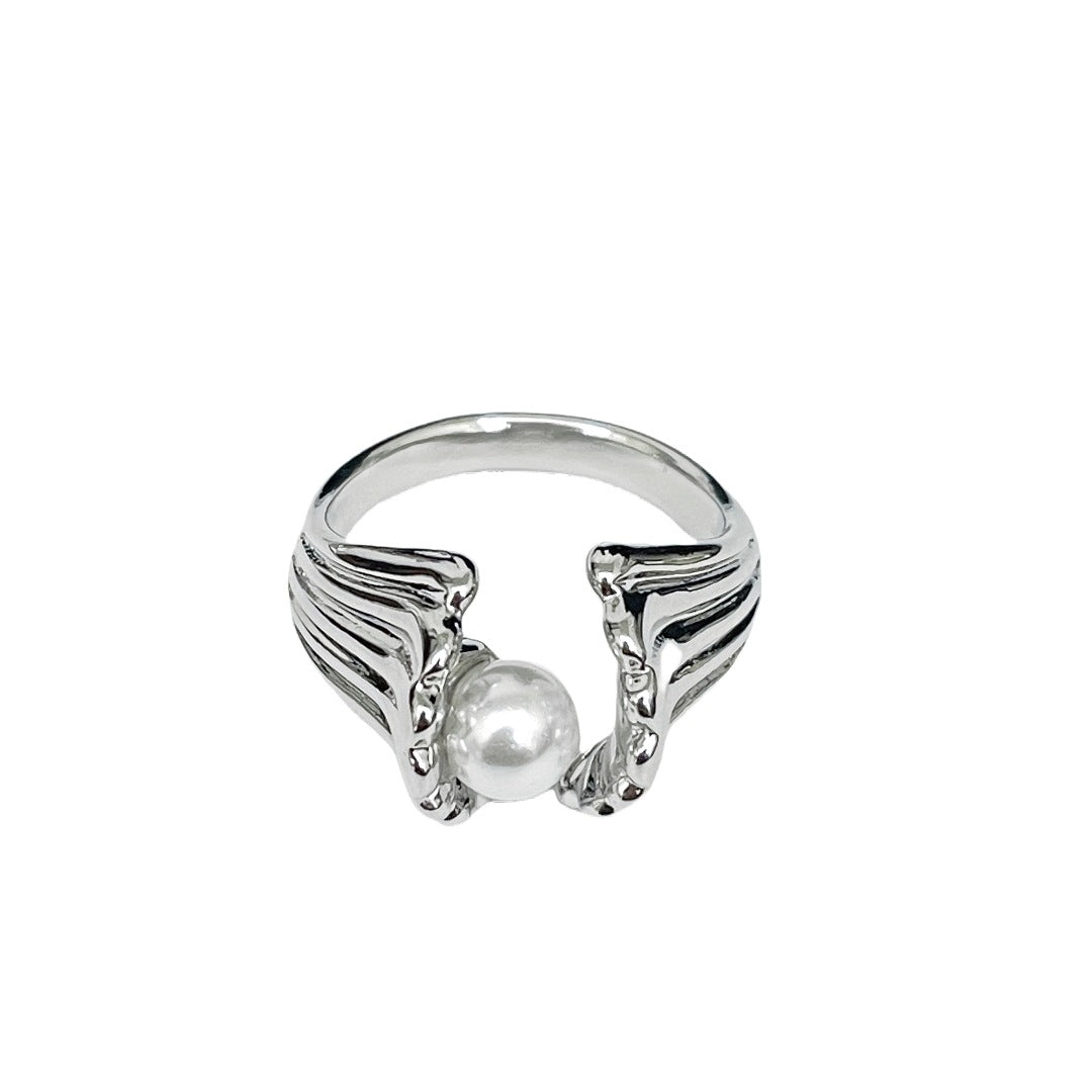 Rhinestone Elegant Open-end Personality French Minority Design Sense Rings