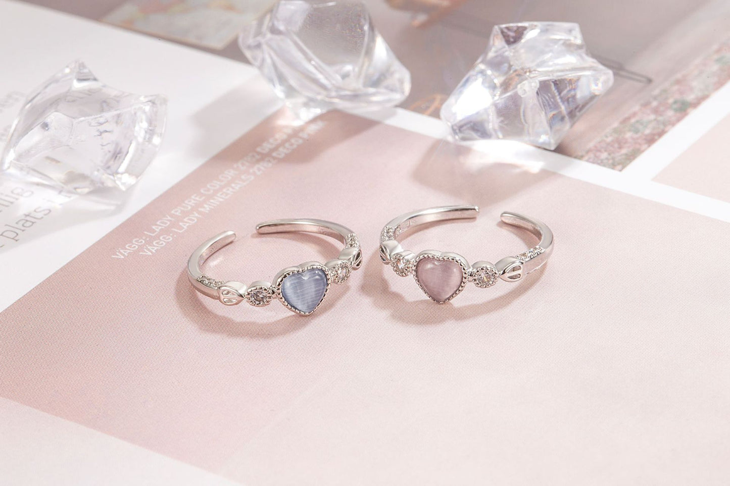 Women's Heart-shaped Open Design Daily Cold Style Rings
