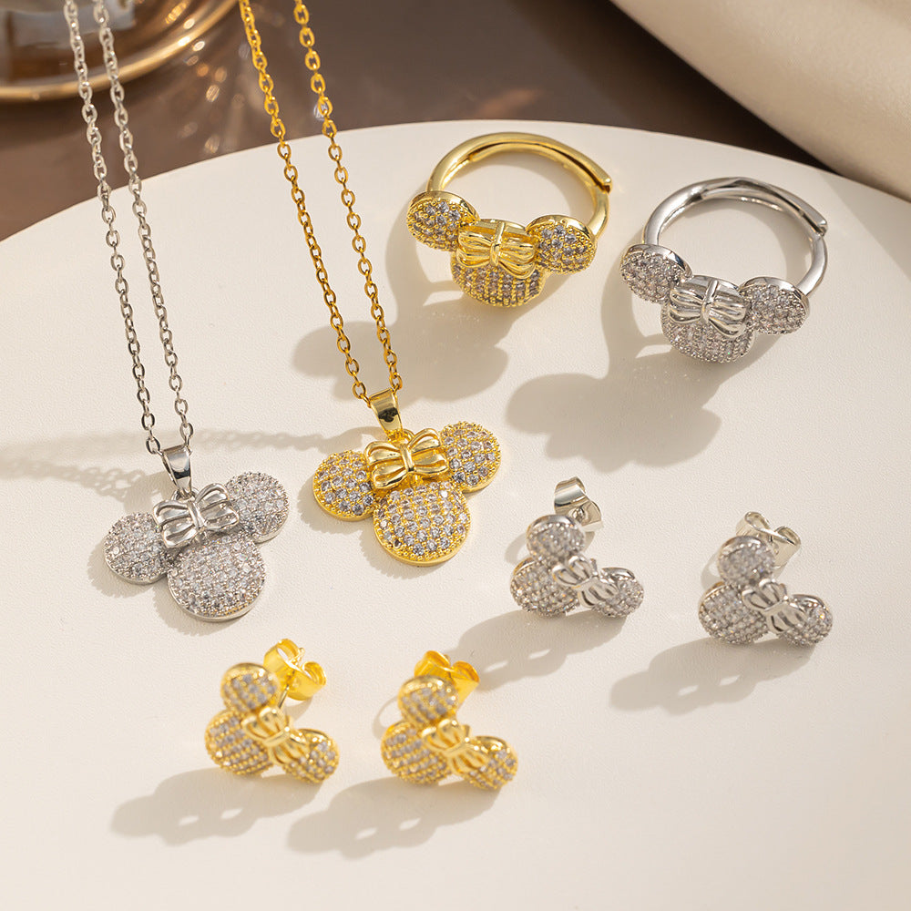 Women's Diamond Mickey Simple Personality Exquisite Refined Grace Necklaces