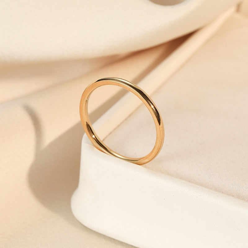 Steel Simple Very Fine Color Glossy Rings