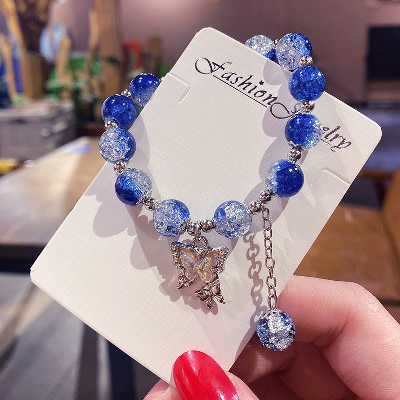 Children's Butterfly Beaded Niche High-grade Temperament Couple Bracelets
