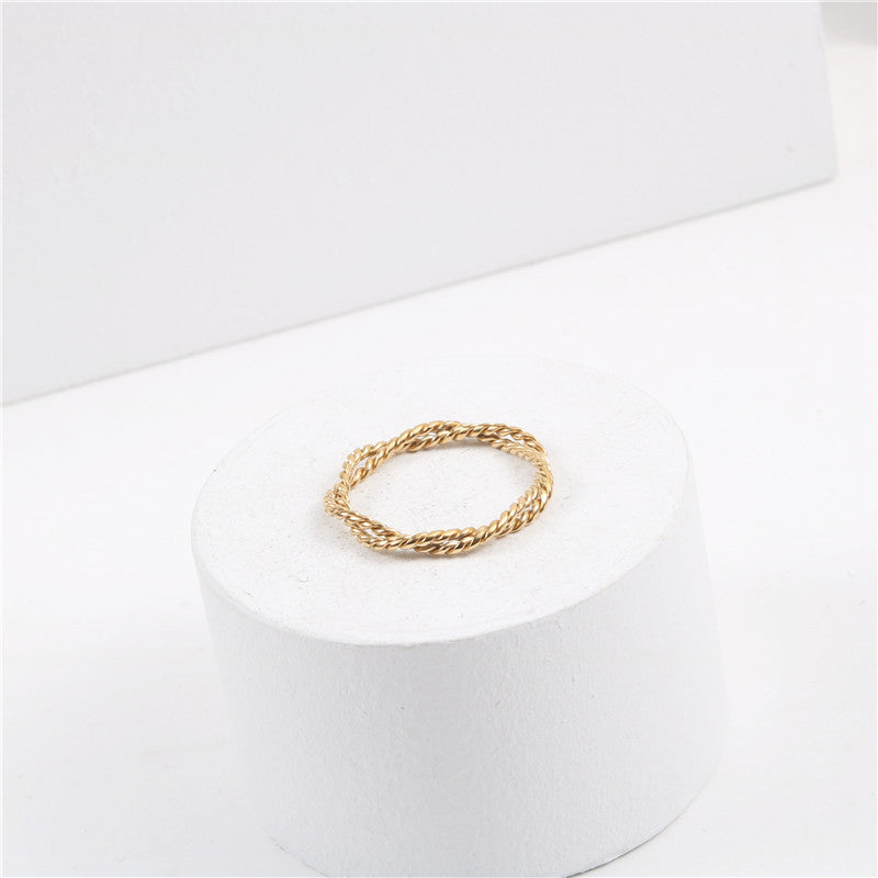Gold-plated Double-line Twisted Fashion Braided Knuckle Bracelets