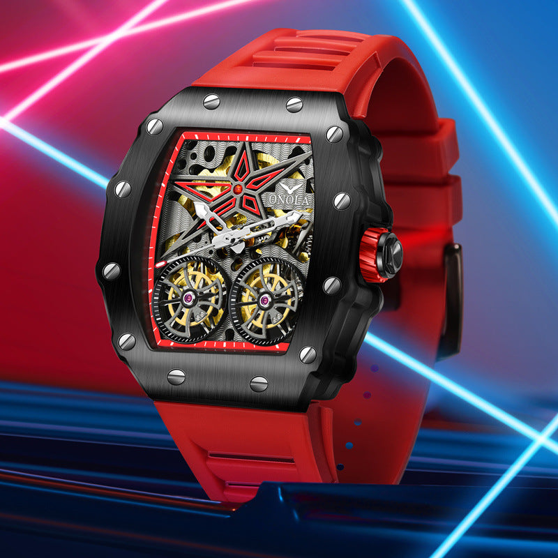 Men's Watch Rudder Flywheel Hollow Automatic Mechanical Watches