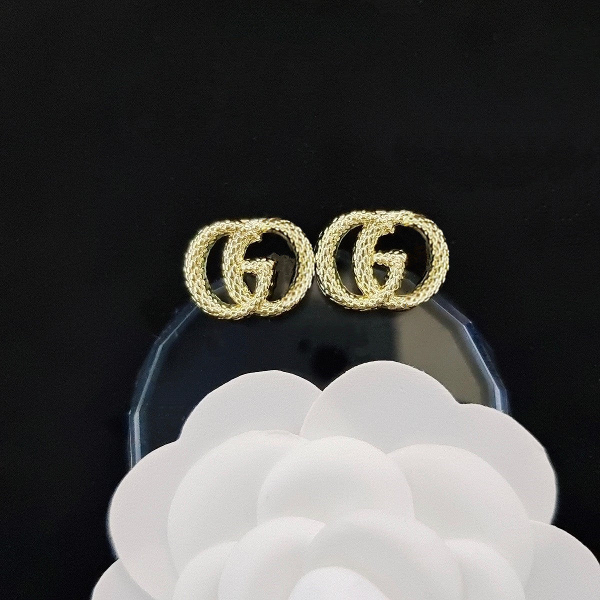 Women's & Men's Quality Collection Trending Rhinestone Letters Sier Earrings