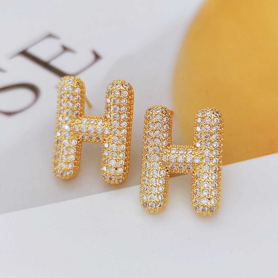 Fashion Balloon Bubble Cute Chubby English Earrings