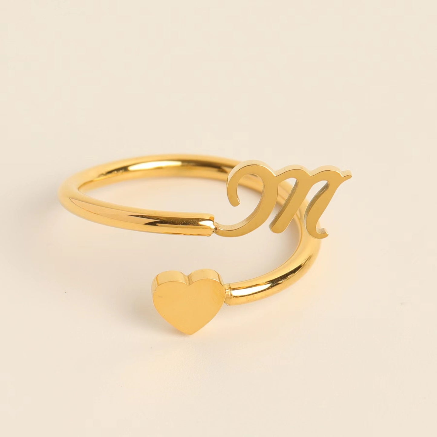 Three-dimensional Love Little Finger Open Adjustable Rings