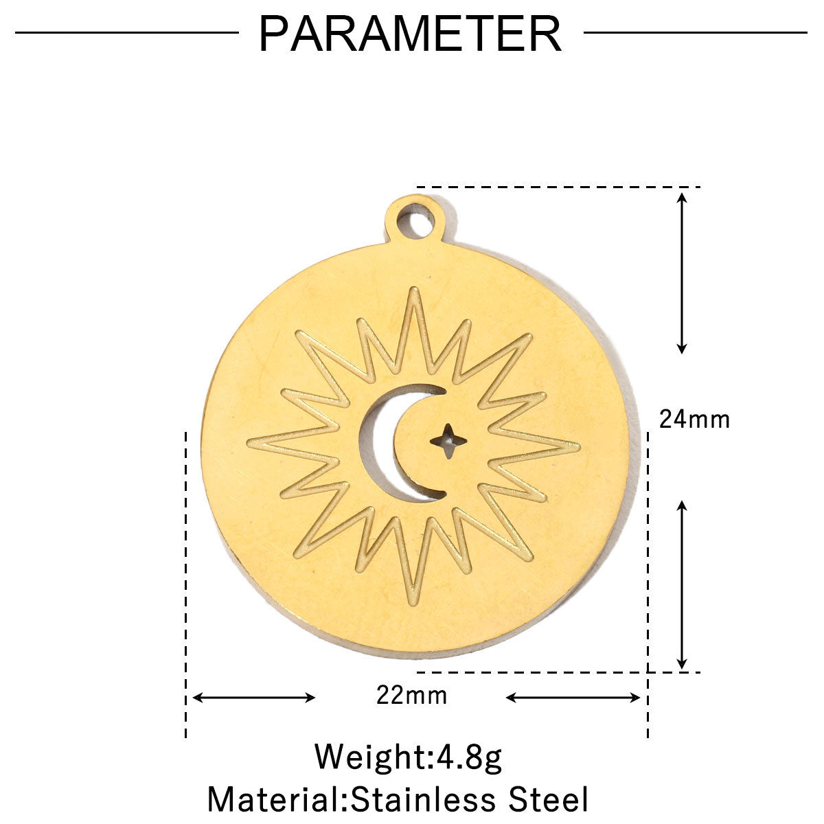 Turtle Screw Titanium Steel Female Palm Pendants