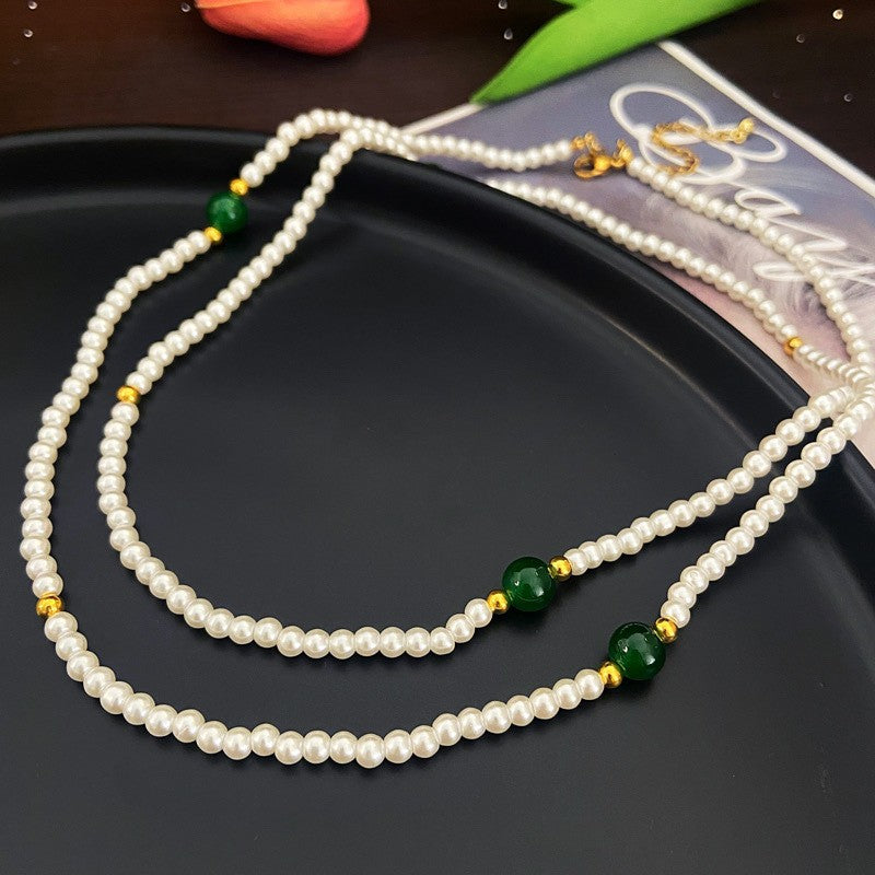 Pearl Stackable Wear Long Light Luxury High-grade Sense Necklaces