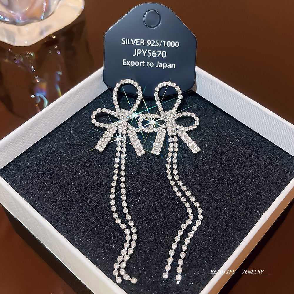 Women's Zircon Tassel High-grade Light Luxury Delicate Earrings