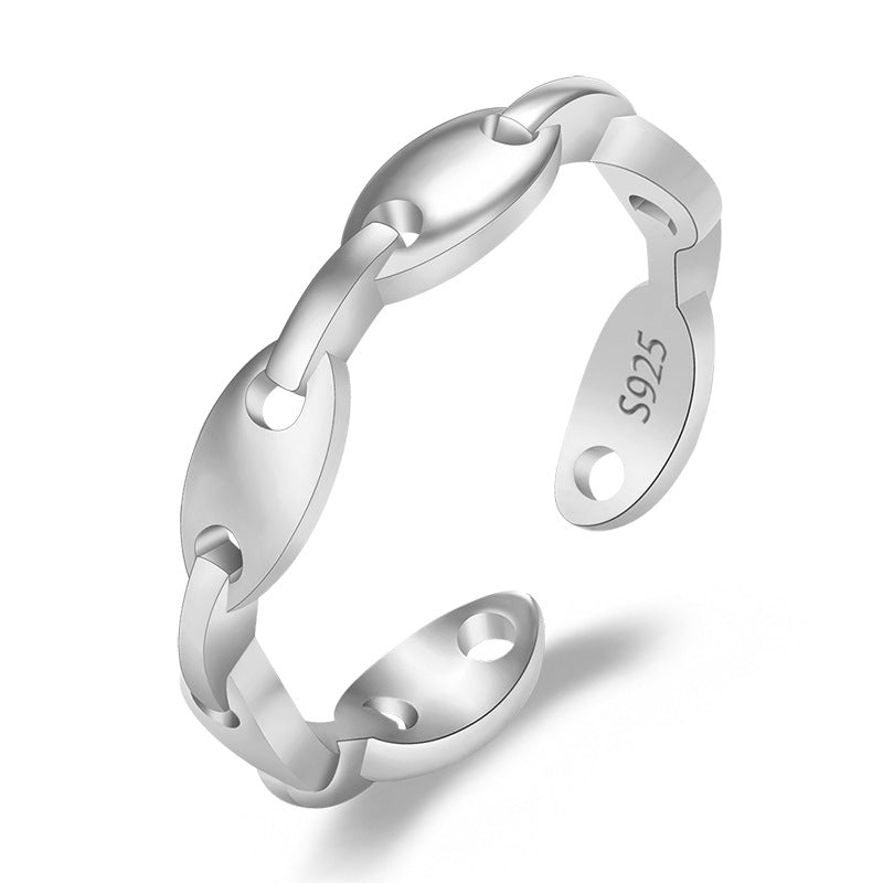 Women's Chain Twist Simple Woven Open Trendy Rings