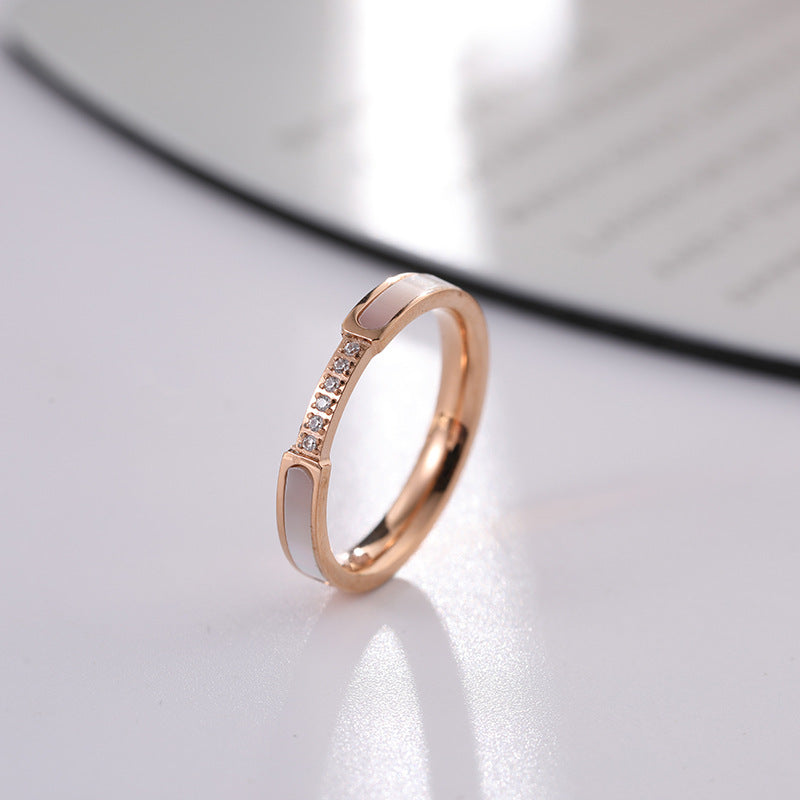 Women's Shell Fashionable Temperament Personality Titanium Steel Rings