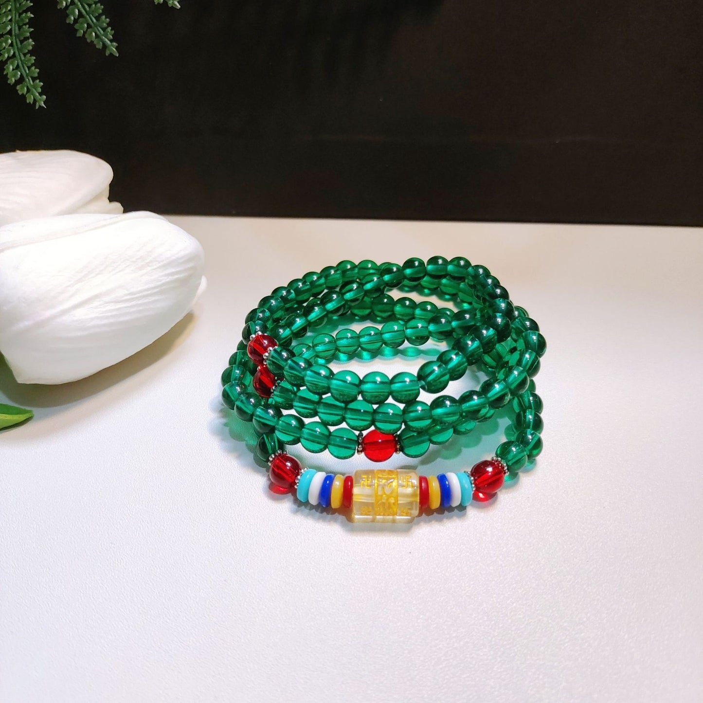 Beads Safe Imitation Garnet Agate White Bracelets