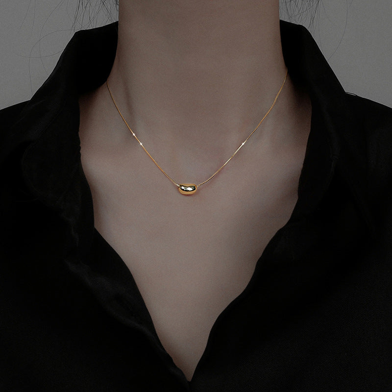 Bean Female Lucky Beanie Clavicle Chain Simple Personalized Necklaces