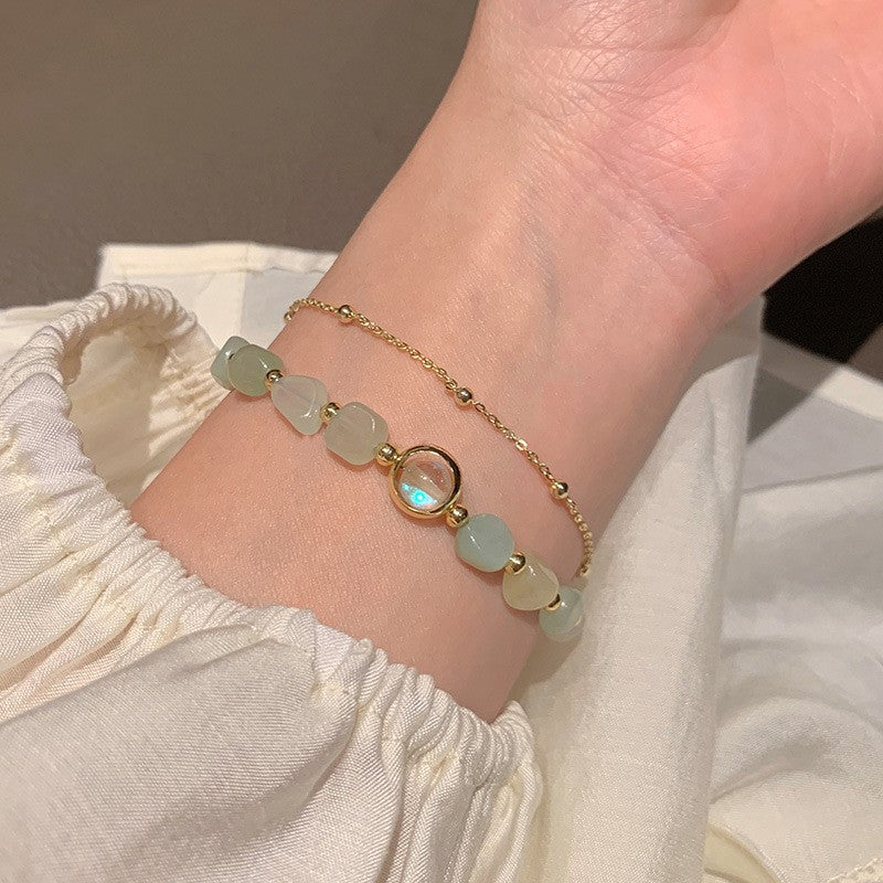 Twin Pearl Light Luxury Minority Exquisite Elastic Bracelets