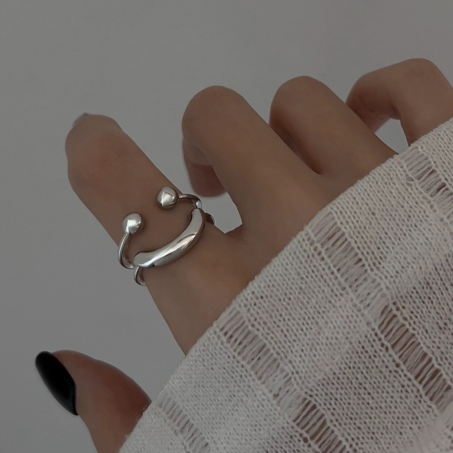 Elegant Gentle Stylish Opening Style Niche Index Finger Rings