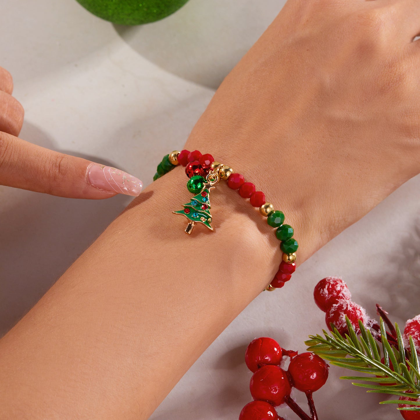 Ornament Santa Claus Tree Snowman Female Bracelets