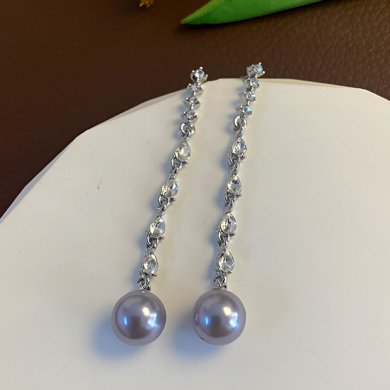 Fashion Zirconia Micro Inlaid Zircon Long Earrings