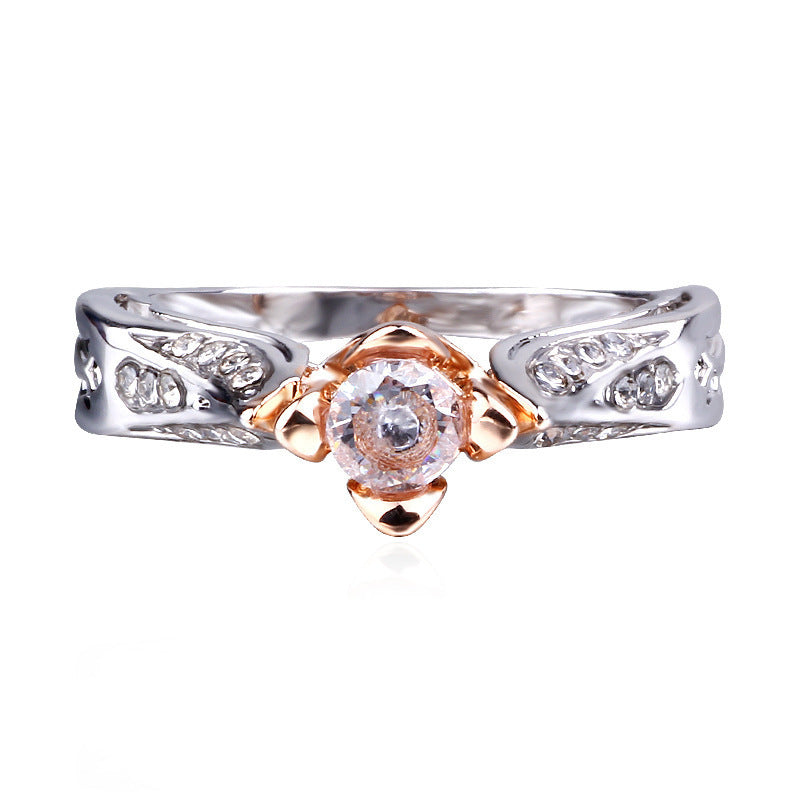 Women's Color Separation Artificial Diamond Party Wedding Rings