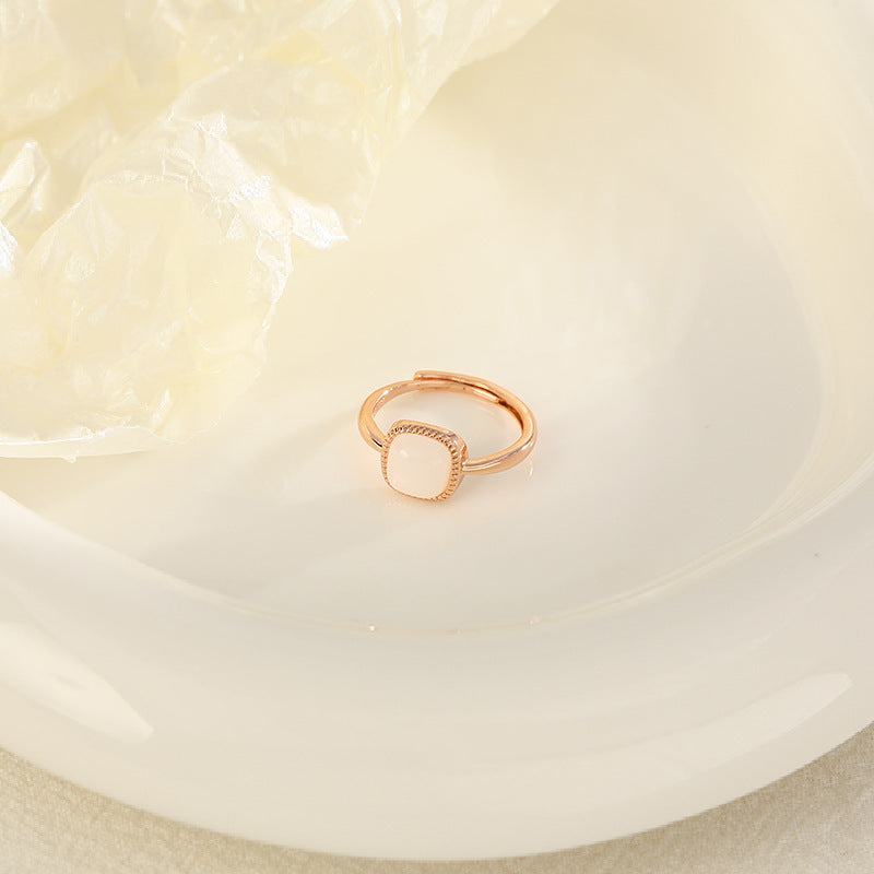 Open Hollow Zircon Butterfly Love Heart-shaped Rings