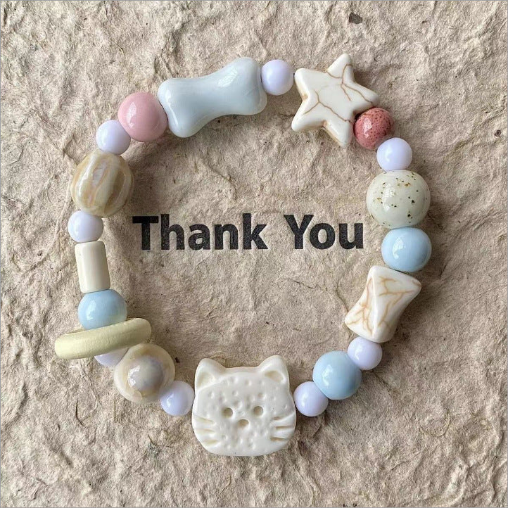 Elegant Valentine's Day Hello Kitty Ceramic Bracelets