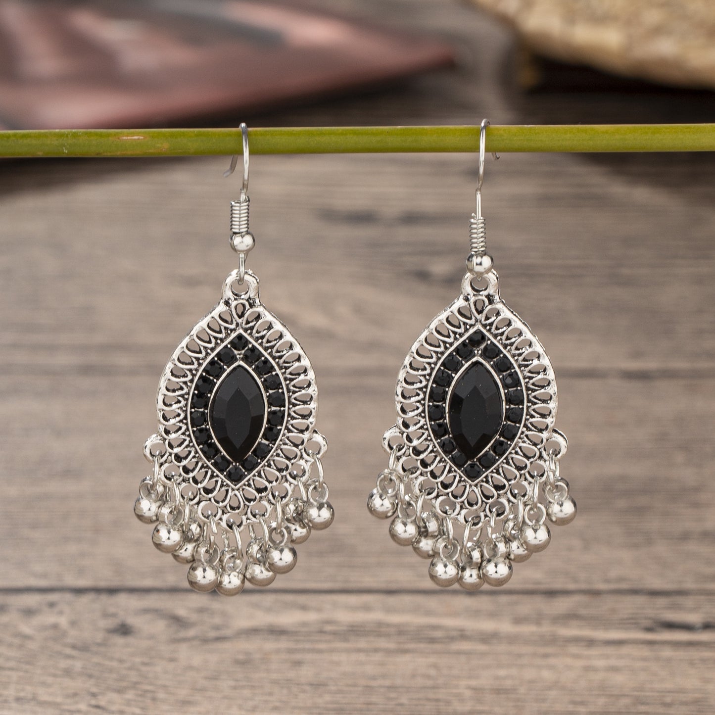 Women's Indian Style Ornament Bohemian Tassel Bell Earrings
