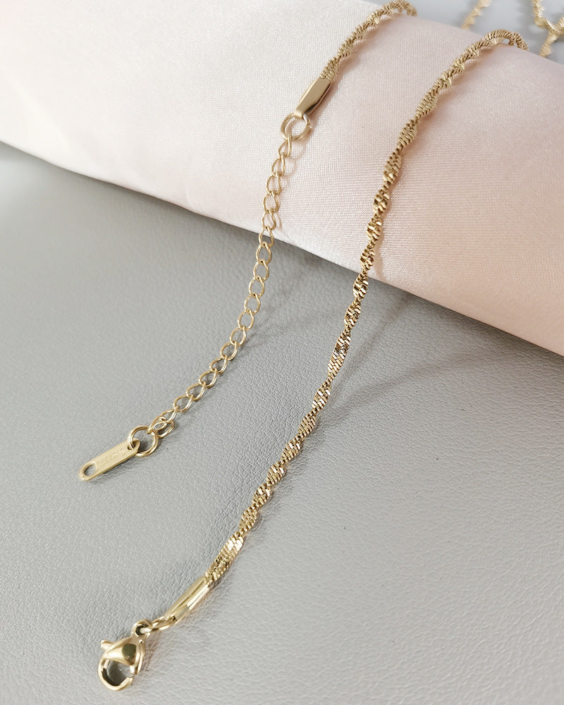 Steel Female Clavicle Chain Choker Snake Bones Necklaces