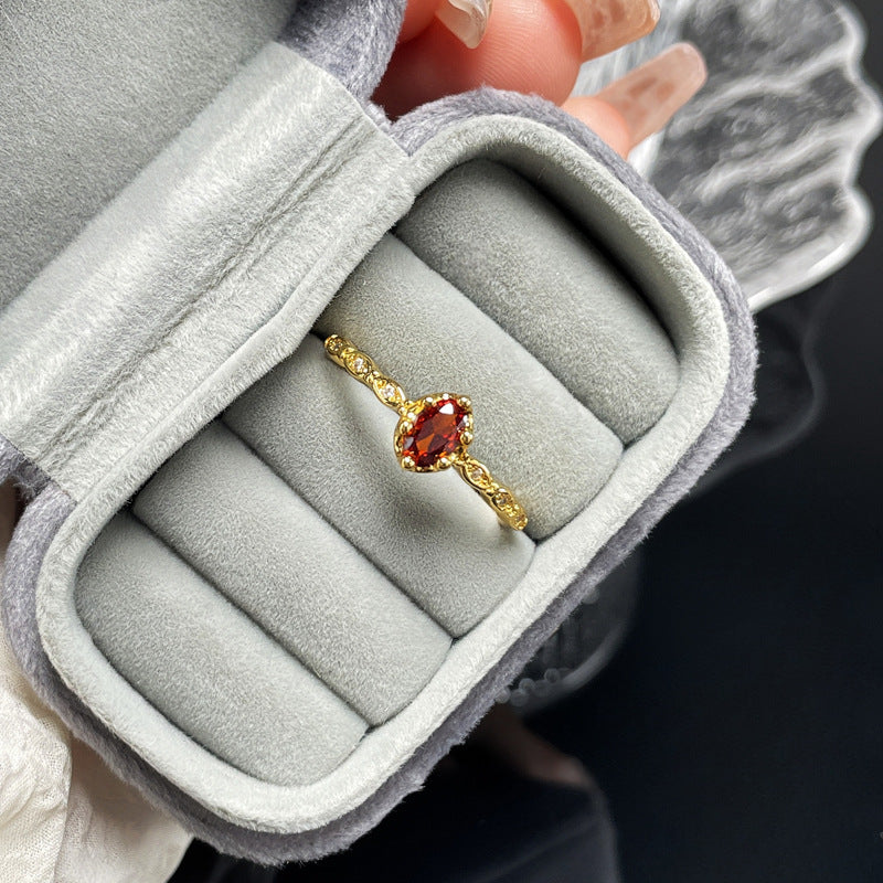 Vintage Open Female Niche Butterfly Flower Rings