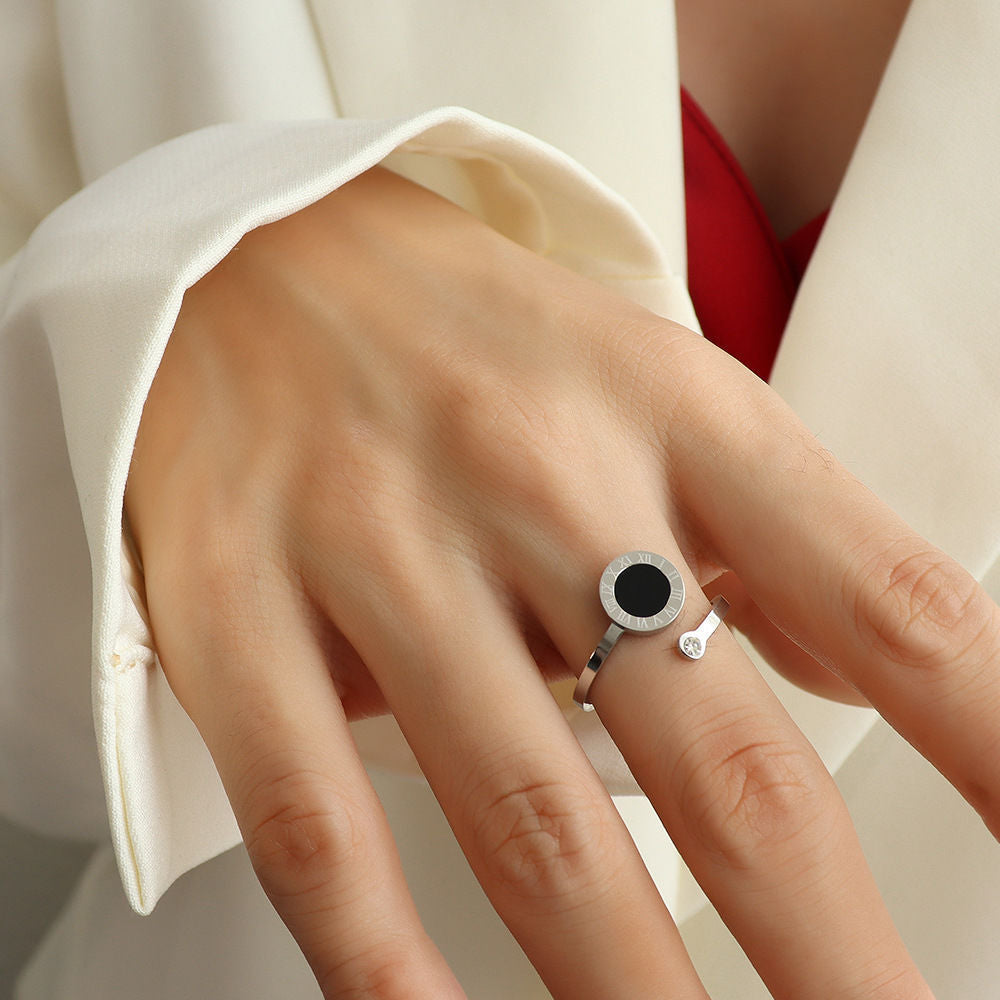 Personalized Female Boutique Titanium Steel Fashion Rings