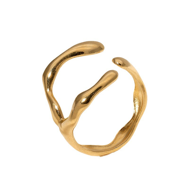 Women's Stainless Steel Personality Style Niche Open Rings