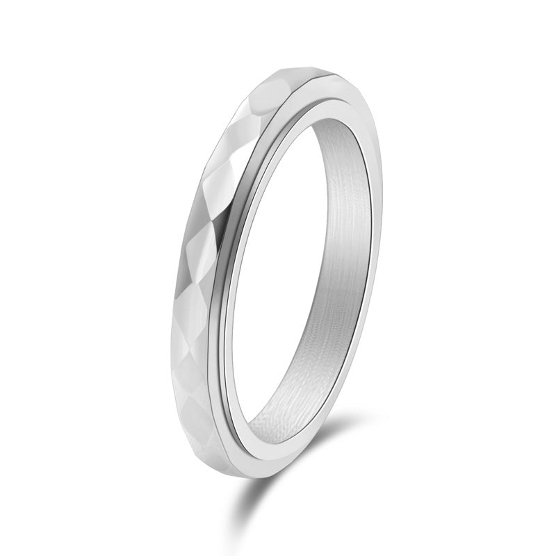Women's Cut Narrow Version Forefinger Stainless Steel Rings